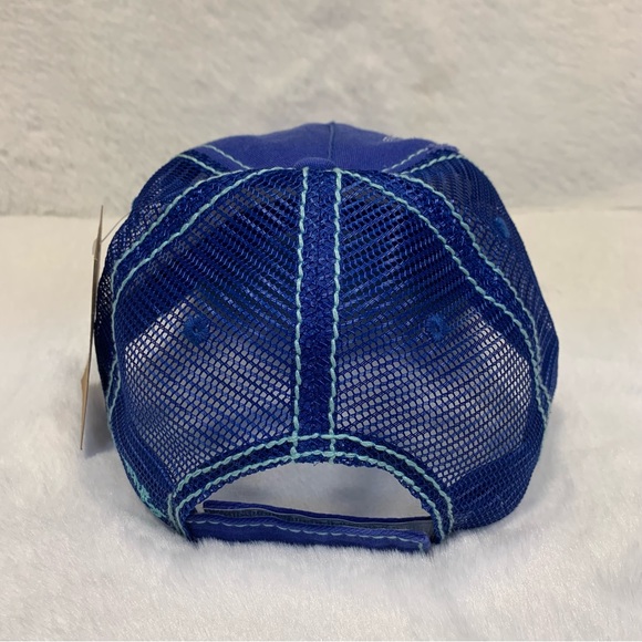 Catchfly Womens Hat Baseball Cap "YIPPIE KI-YAY" Arrows Mesh Cactus Blue - Picture 5 of 10